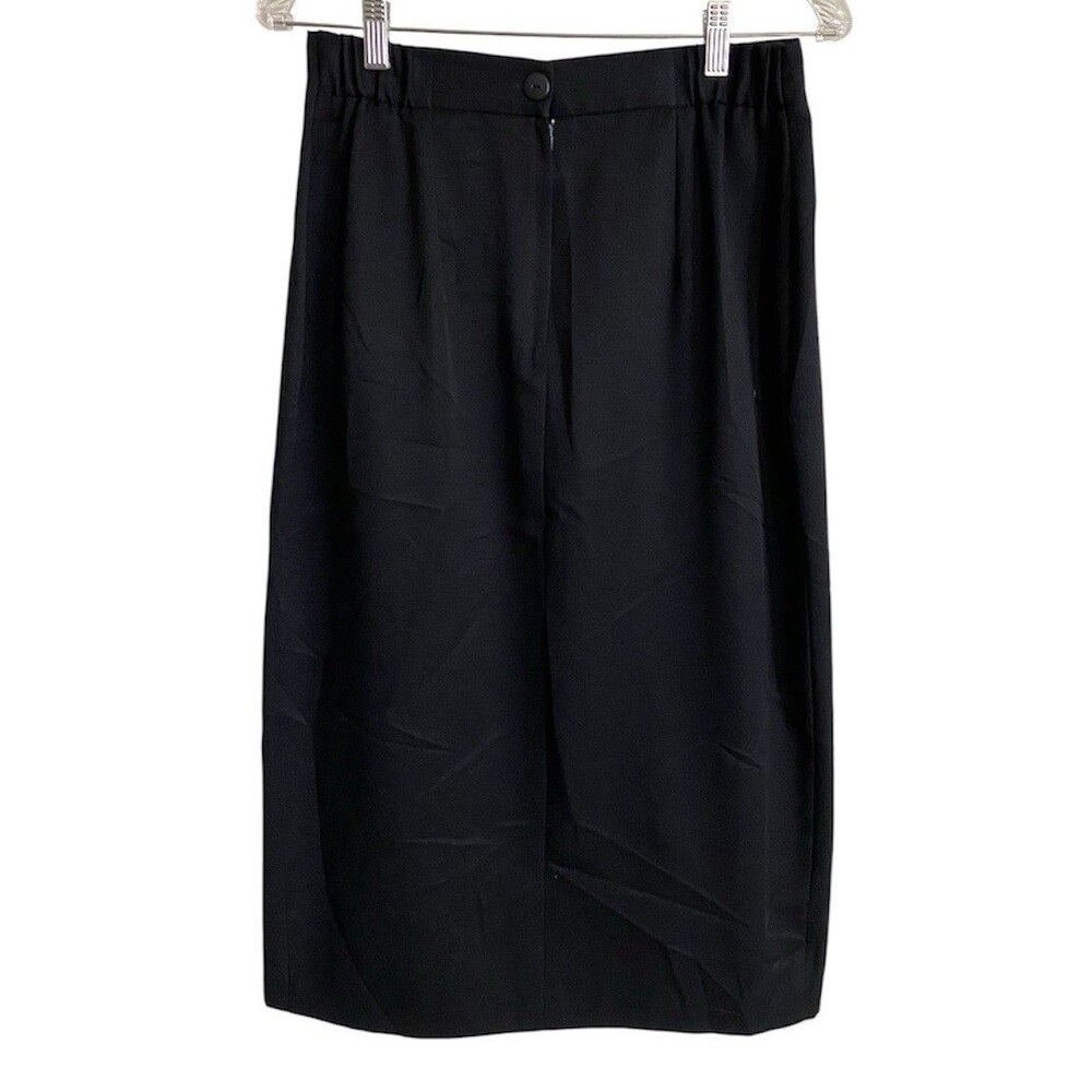 Anthony Mark Hankins 90s Y2K Black Maxi Skirt Size 10 Double Vented Goth Grunge
